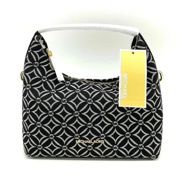 MICHAEL KORS Ember Small Logo Jacquard Messenger Bag NWT - Picture 1 of 6